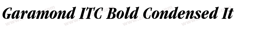 Garamond ITC Bold Condensed Italic BT字体转换
